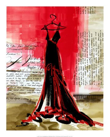 vestido negro fiesta dibujo